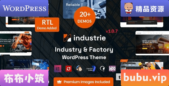 WordPress主题 Industrie v1.1.9 – 工厂与工业WordPress主题-布布小筑-分享优质破解软件