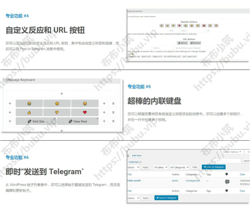 WordPress插件, WP Telegram, WP Telegram机器人, 文章同步, 汉化插件 WP Telegram Pro,Telegram同步插件,WordPress汉化插件,WordPress插件,Telegram机器人